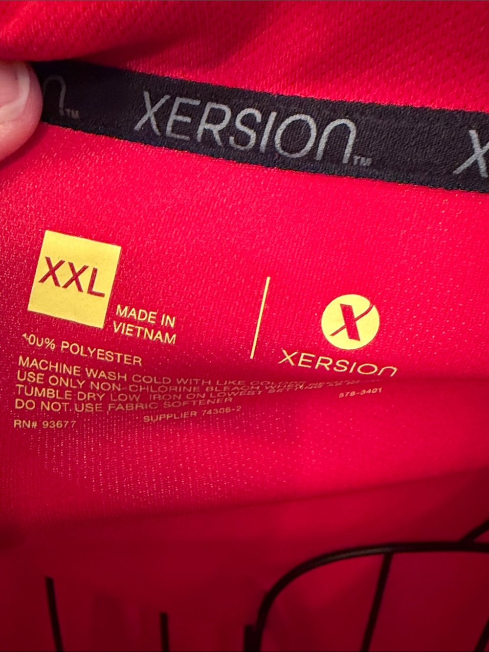 ‼️‼️‼️3 for 12$‼️‼️‼️Xersion Men's Bright Red Performance Polo-2XL - Picture 5 of 8